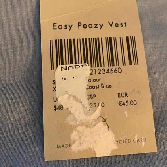 Sweaty Betty Easy Peazy Tank Coast Blue Size XXS - Picture 8 of 8